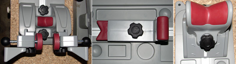 Close-up shots of the three support posts used on the Best Gun Vise.
