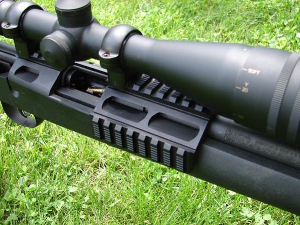 The top rail offers plenty of cross slots to accommodate optics of most any length.
