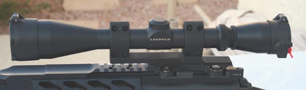 Larue Tactical SPR quick-release scope mount and rings were used to attach a Leupold VX-1 scope to the M10BAT/S-K