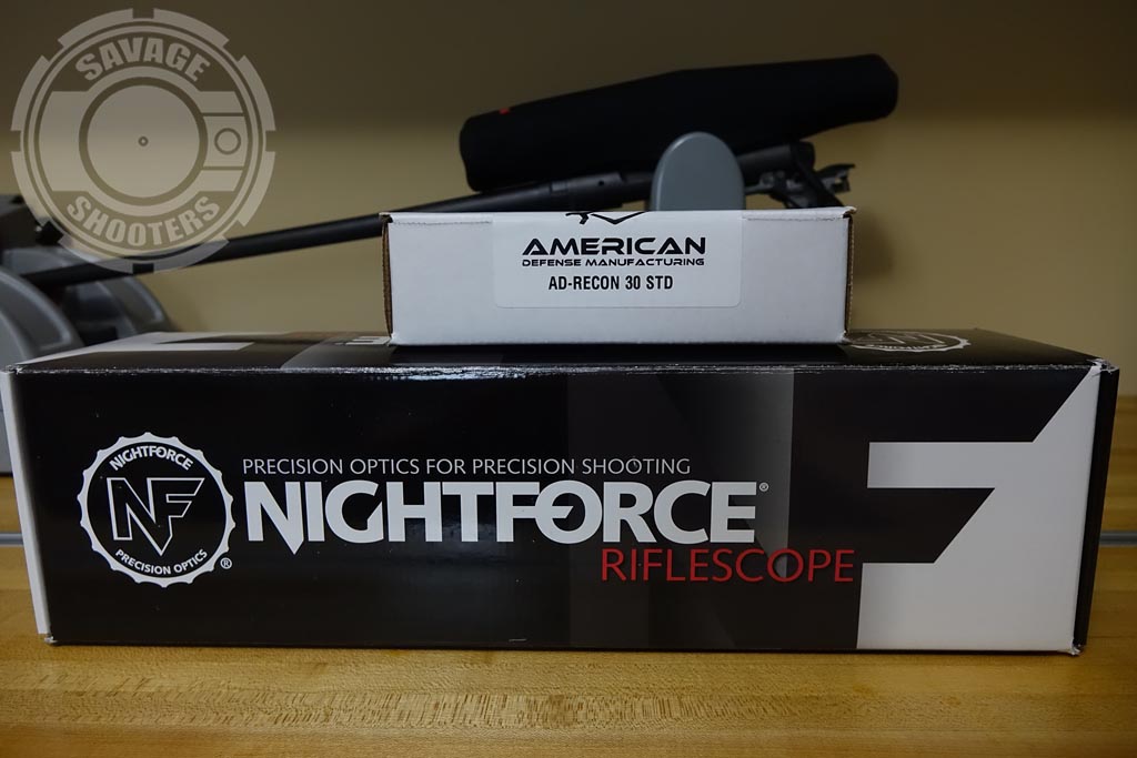 The NightForce SHV F1 was mounted to the authors rifle using an American Defense Manufacturing Recon 30 STD cantilever mount.