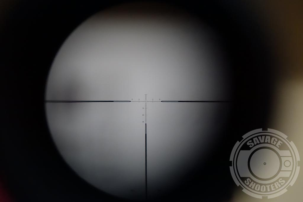 Reticle size at 4x magnification