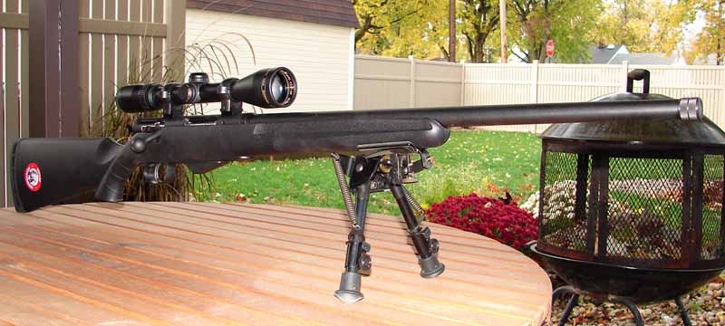 Model 25 Walking Varminter outfitted with a Harris Benchrest bipod and a Bushnell Elite 3200 3-9x40mm scope.